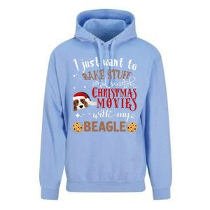 Watch Christmas Movies With My Beagle Dog Lover Gift Unisex Surf Hoodie