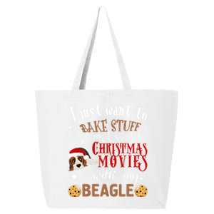 Watch Christmas Movies With My Beagle Dog Lover Gift 25L Jumbo Tote