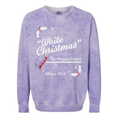 White Christmas Movie 1954 Xmas Song Haynes Sisters Xmas Colorblast Crewneck Sweatshirt