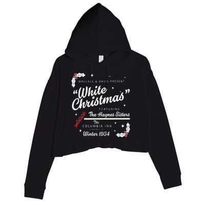 White Christmas Movie 1954 Xmas Song Haynes Sisters Xmas Crop Fleece Hoodie