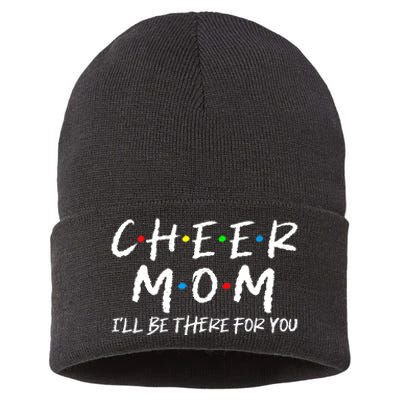 Wo Cheer Mom I'll Be There For You Funny Mom Mother's Day Sustainable Knit Beanie