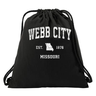 Webb City Missouri Mo Vintage Sports Drawstring Bag