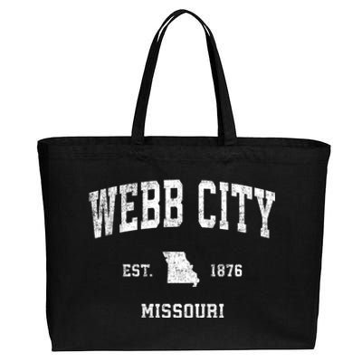 Webb City Missouri Mo Vintage Sports Cotton Canvas Jumbo Tote