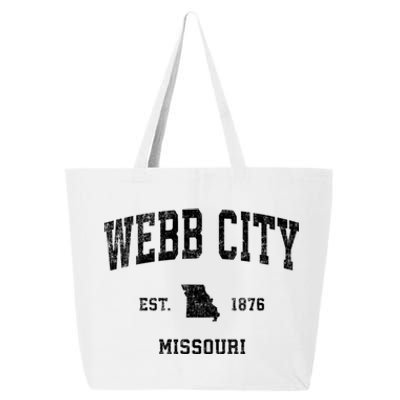 Webb City Missouri Mo Vintage Sports 25L Jumbo Tote