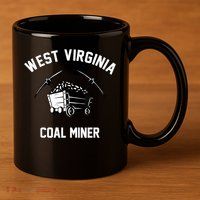 WV Coal Miner 11oz C Handle Ceramic Mug