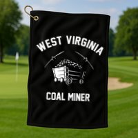 WV Coal Miner Golf Towel