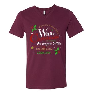 White Christmas Movie 1954 Xmas Song Haynes Sisters Xmas V-Neck T-Shirt