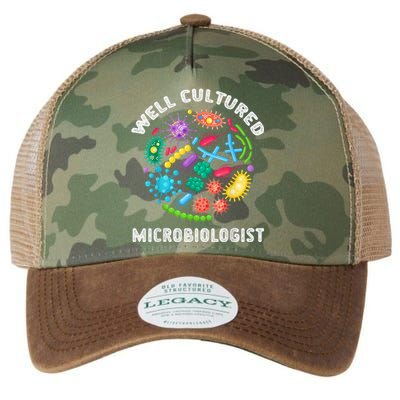 Well Cultured Microbiologist Science Microbiology Scientist Legacy Tie Dye Trucker Hat