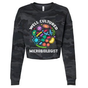 Well Cultured Microbiologist Science Microbiology Scientist Cropped Pullover Crew