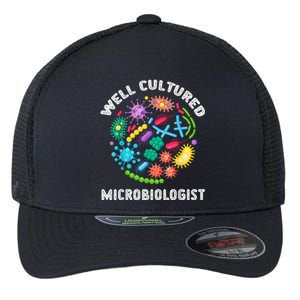 Well Cultured Microbiologist Science Microbiology Scientist Flexfit Unipanel Trucker Cap