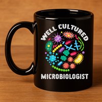 Well Cultured Microbiologist Science Microbiology Scientist 11oz C Handle Ceramic Mug