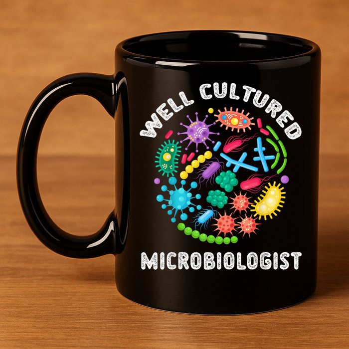 Well Cultured Microbiologist Science Microbiology Scientist 11oz C Handle Ceramic Mug