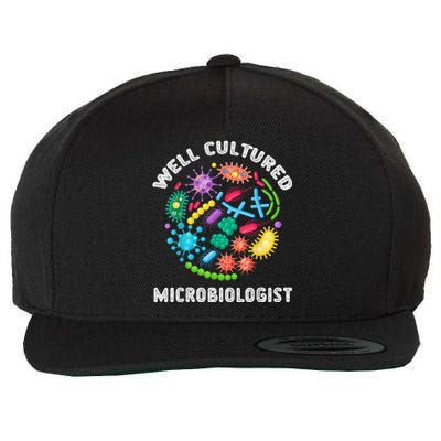 Well Cultured Microbiologist Science Microbiology Scientist Wool Snapback Cap