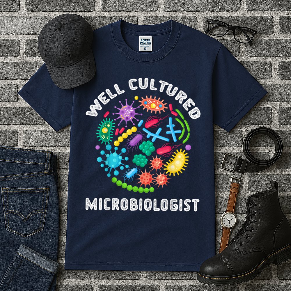 Well Cultured Microbiologist Science Microbiology Scientist Tall T-Shirt