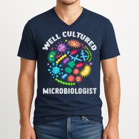 Well Cultured Microbiologist Science Microbiology Scientist V-Neck T-Shirt