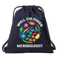 Well Cultured Microbiologist Science Microbiology Scientist Drawstring Bag
