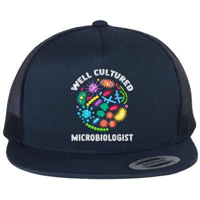 Well Cultured Microbiologist Science Microbiology Scientist Flatbill Hat
