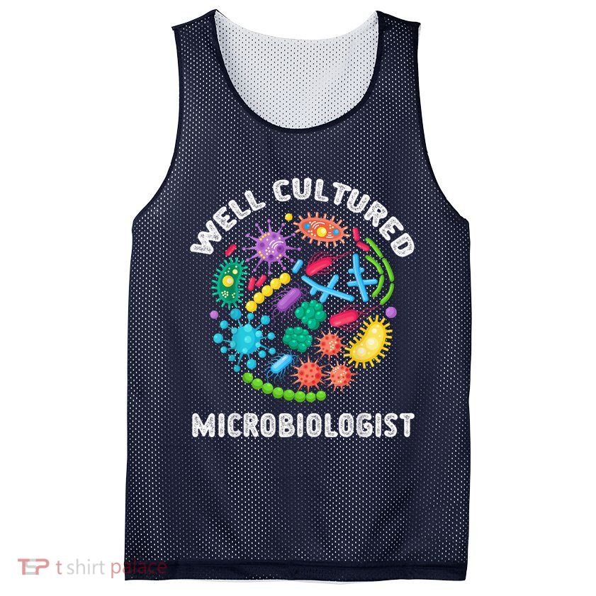 Well Cultured Microbiologist Science Microbiology Scientist Mesh Reversible Basketball Jersey Tank