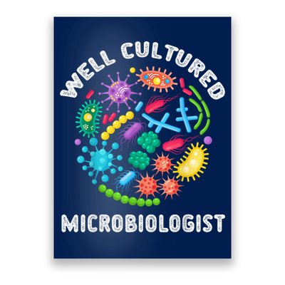 Well Cultured Microbiologist Science Microbiology Scientist Poster