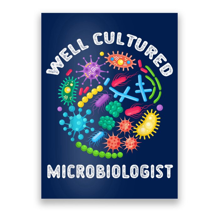 Well Cultured Microbiologist Science Microbiology Scientist Poster