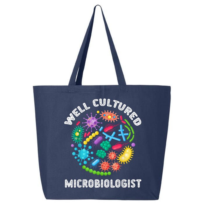 Well Cultured Microbiologist Science Microbiology Scientist 25L Jumbo Tote