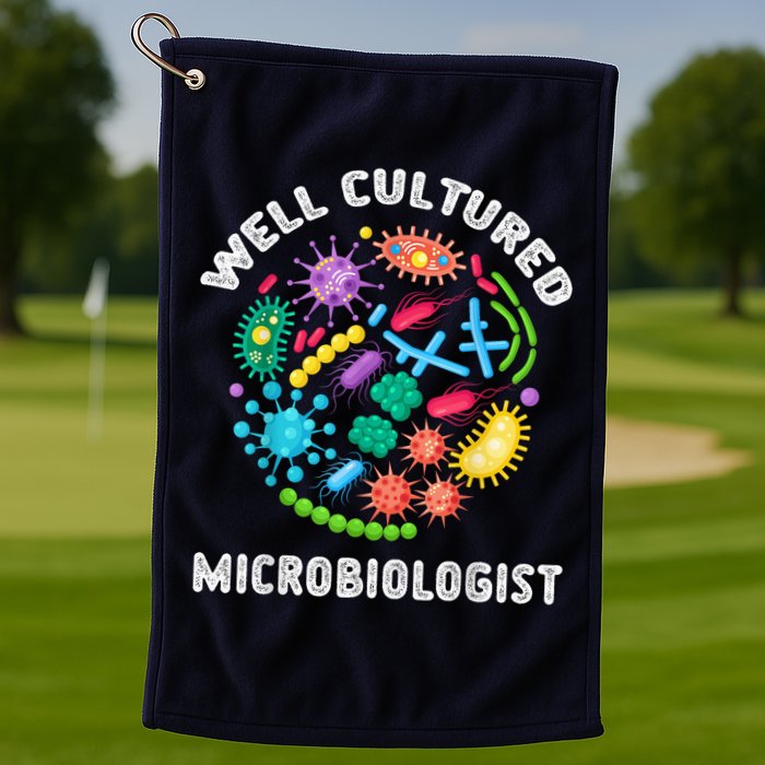 Well Cultured Microbiologist Science Microbiology Scientist Golf Towel