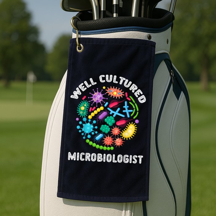Well Cultured Microbiologist Science Microbiology Scientist Golf Towel