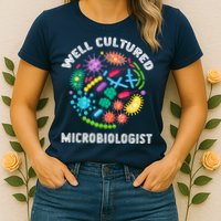 Well Cultured Microbiologist Science Microbiology Scientist Womens T-Shirt