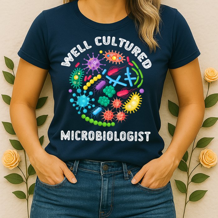 Well Cultured Microbiologist Science Microbiology Scientist Womens T-Shirt
