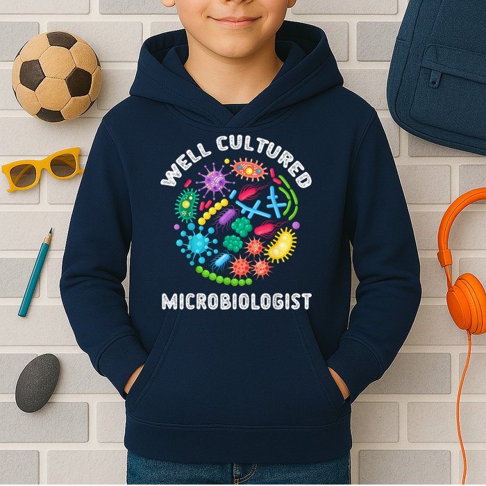 Well Cultured Microbiologist Science Microbiology Scientist Kids Hoodie