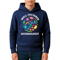 Well Cultured Microbiologist Science Microbiology Scientist Kids Hoodie