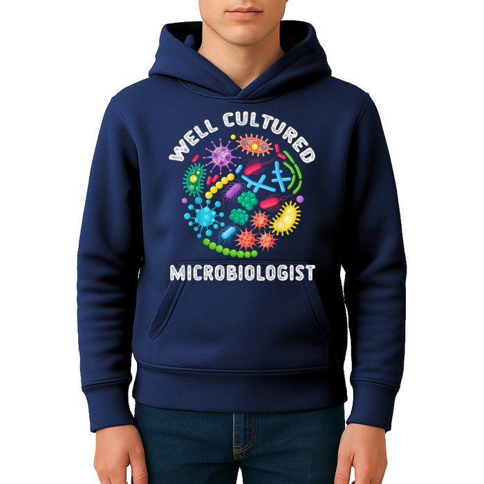 Well Cultured Microbiologist Science Microbiology Scientist Kids Hoodie