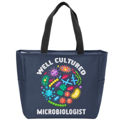 Well Cultured Microbiologist Science Microbiology Scientist Zip Tote Bag