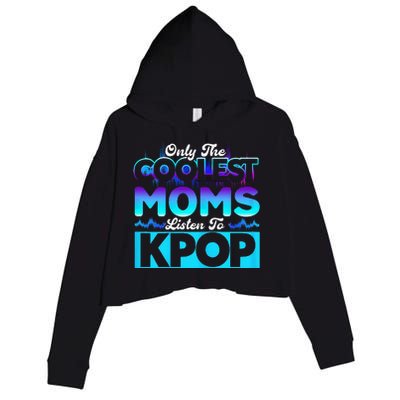 Womens Coolest Moms Listen To Kpop Kpop Merch Crop Fleece Hoodie