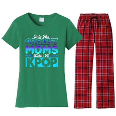 Womens Coolest Moms Listen To Kpop Kpop Merch Women's Flannel Pajama Set