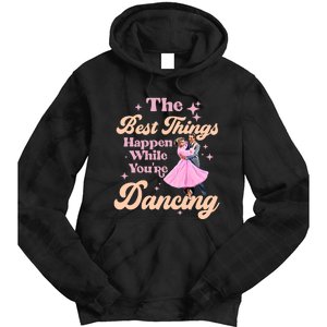 White Christmas Movie The Best Things Happen While Youre Dancing Wallace & Davis Tie Dye Hoodie