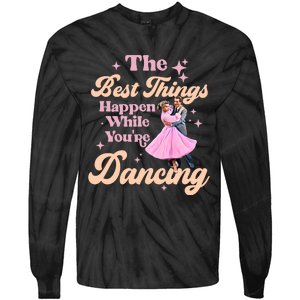 White Christmas Movie The Best Things Happen While Youre Dancing Wallace & Davis Tie-Dye Long Sleeve Shirt