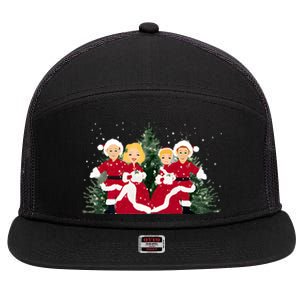 White Christmas Movie 1954 Xmas Song Holiday Pajamas Retro 7 Panel Mesh Trucker Snapback Hat