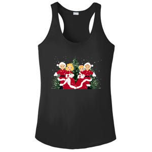 White Christmas Movie 1954 Xmas Song Holiday Pajamas Retro Ladies PosiCharge Competitor Racerback Tank