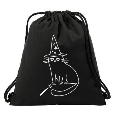 Wizard Cat Meme Funny Halloween Costume Funny Memes Dank Drawstring Bag