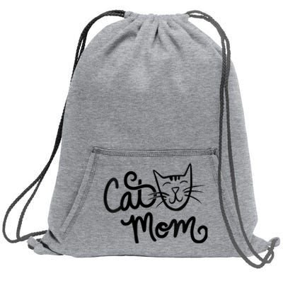 Wo Cat Mom cute kitty cats design V-Neck Sweatshirt Cinch Pack Bag