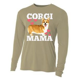 Womens Corgi Mama Cute Corgi Dog Mom Funny Gift Cooling Performance Long Sleeve Crew