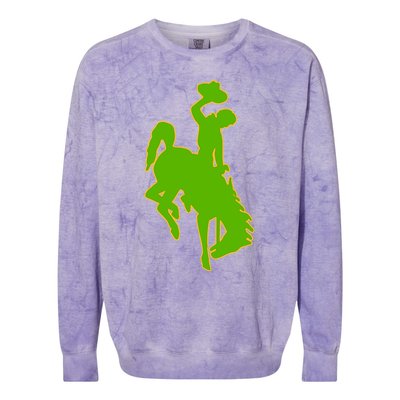 Wyoming Cowboys Cowboys Icon Gift Colorblast Crewneck Sweatshirt