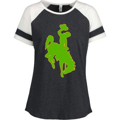 Wyoming Cowboys Cowboys Icon Gift Enza Ladies Jersey Colorblock Tee