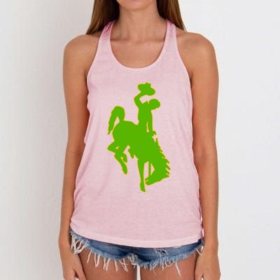 Wyoming Cowboys Cowboys Icon Gift Women's Knotted Racerback Tank