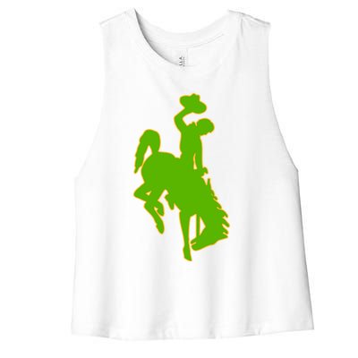 Wyoming Cowboys Cowboys Icon Gift Women's Racerback Cropped Tank