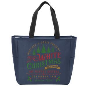 White Christmas Movie 1954 Xmas Song Haynes Sisters Xmas Long Sleeve Zip Tote Bag