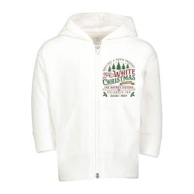 White Christmas Movie 1954 Xmas Song Haynes Sisters Xmas Long Sleeve Toddler Zip Fleece Hoodie