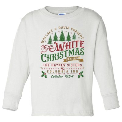 White Christmas Movie 1954 Xmas Song Haynes Sisters Xmas Long Sleeve Toddler Long Sleeve Shirt