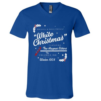 White Christmas Movie 1954 Xmas Song Haynes Sisters Xmas  V-Neck T-Shirt